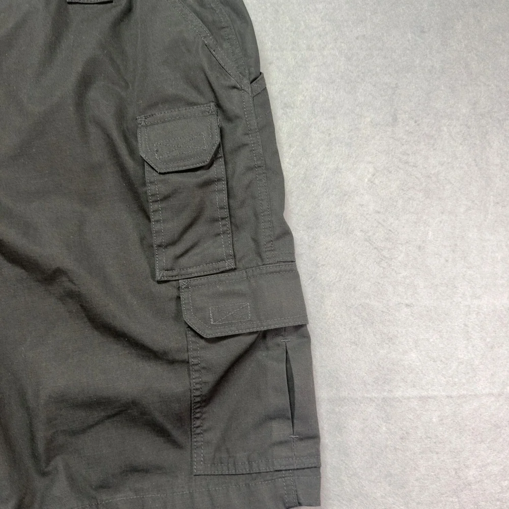 5.11‎ Tactical Mens Black Ripstop Cargo Shorts 42x10 Elastic Waist Multi-Pocket